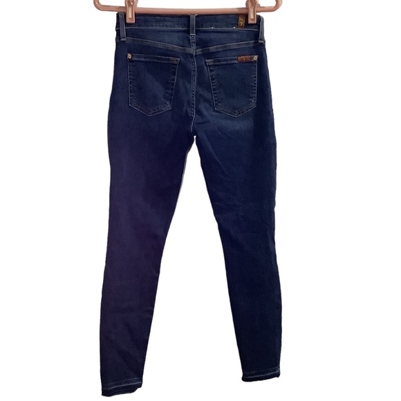 7 for all mankind dark washed distressed skinny jeans size 25 - Picture 2 of 4